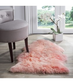 Safavieh Sheep Skin Solid Pink SHS121 2 ft. X 3 ft. Accent Rug