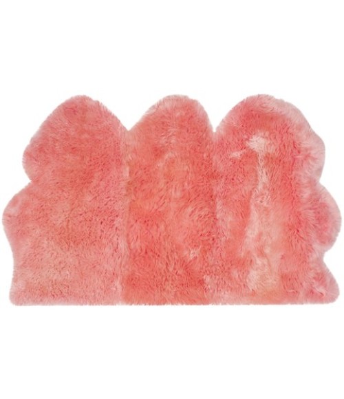 Safavieh Sheep Skin Solid Pink SHS121 3 ft. X 5 ft. Rectangle Rug