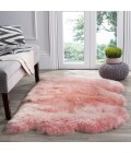 Safavieh Sheep Skin Solid Pink SHS121 3 ft. X 5 ft. Rectangle Rug