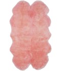 Safavieh Sheep Skin Solid Pink SHS121 3 ft. 7 in. X 6 ft. 0 in. Rectangle Rug