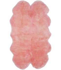 Safavieh Sheep Skin Solid Pink SHS121 3 ft. 7 in. X 6 ft. 0 in. Rectangle Rug
