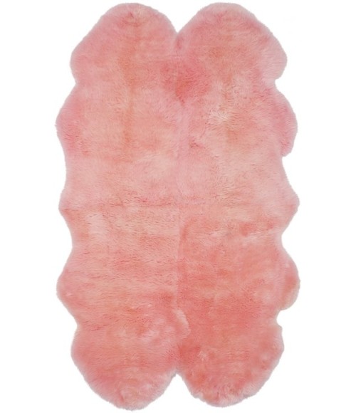 Safavieh Sheep Skin Solid Pink SHS121 3 ft. 7 in. X 6 ft. 0 in. Rectangle Rug