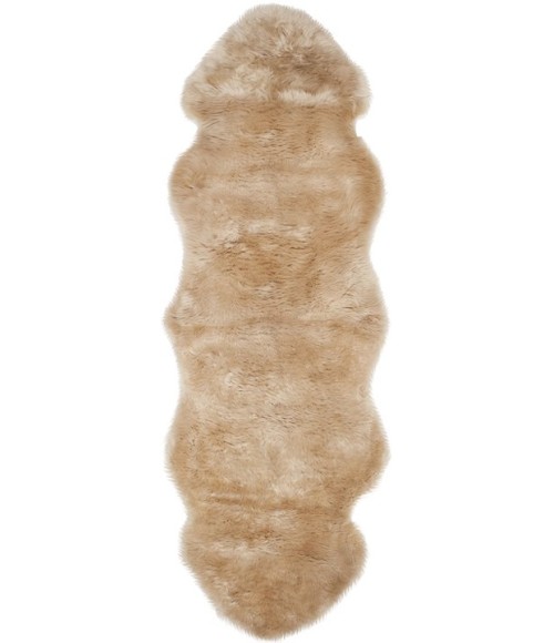 Safavieh Sheep Skin Natural Beige SHS121 2 ft. X 6 ft. Runner Rug