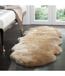 Safavieh Sheep Skin Natural Beige SHS121 2 ft. X 6 ft. Runner Rug