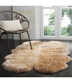 Safavieh Sheep Skin Natural Beige SHS121 3 ft. 7 in. X 6 ft. 0 in. Rectangle Rug