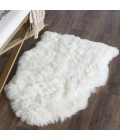 Safavieh Sheep Skin Natural / White Rug SHS211 2 ft. X 3 ft. Accent - Rugs Town Safavieh Sheep Skin Natural / White SHS211 2 ft. X 3 ft. Accent Rug