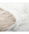 Safavieh Sheep Skin Natural / White Rug SHS211 2 ft. X 8 ft. Runner - Rugs Town Safavieh Sheep Skin Natural / White SHS211 2 ft. X 8 ft. Runner Rug