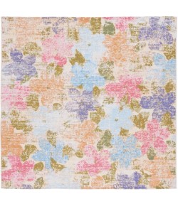 Safavieh Summer Blue / Pink SMR410 6 ft. 7 in. X 6 ft. 7 in. Square Rug