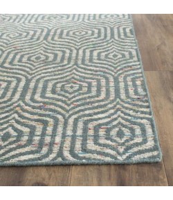 Safavieh Straw Patch Blue / Multi STP212 7 ft. X 7 ft. Square Rug
