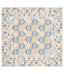 Safavieh Sunrise Ivory / Blue Gold SUN622 6 ft. 7 in. X 6 ft. 7 in. Square Rug