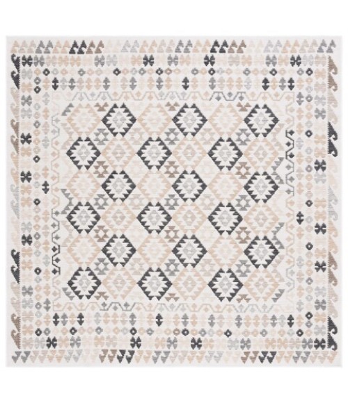 Safavieh Sunrise Ivory / Beige Black SUN622 6 ft. 7 in. X 6 ft. 7 in. Square Rug