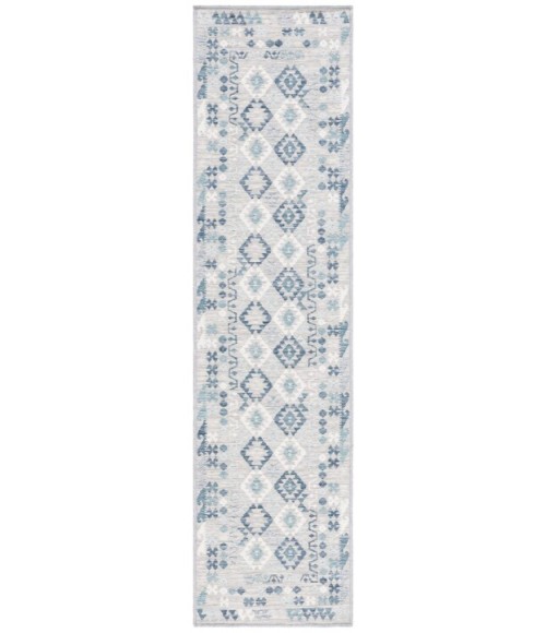 Safavieh Sunrise Grey / Blue Ivory SUN622 2 ft. X 8 ft. Runner Rug