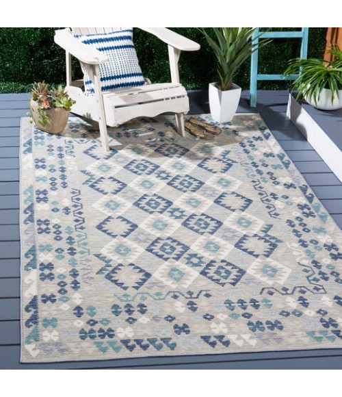 Safavieh Sunrise Grey / Blue Ivory SUN622 8 ft. X 10 ft. Rectangle Rug
