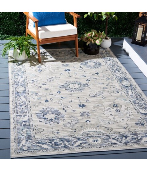 Safavieh Sunrise Grey / Blue Ivory SUN624 5 ft. 3 in. X 7 ft. 7 in. Rectangle Rug