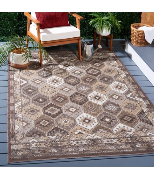 Safavieh Sunrise Ivory / Beige Brown SUN630 4 ft. X 5 ft. 7 in. Rectangle Rug