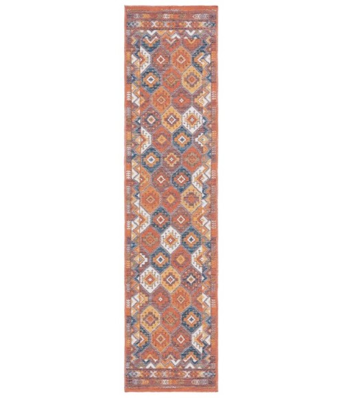 Safavieh Sunrise Gold / Rust Blue SUN630 2 ft. X 8 ft. Runner Rug