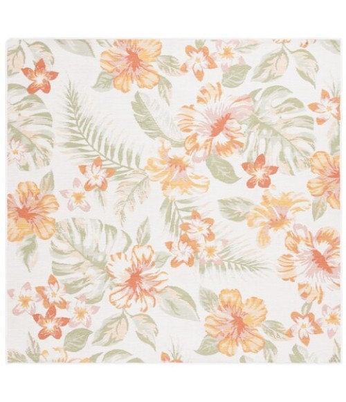 Safavieh Sunrise Ivory / Rust Sage SUN671 6 ft. 7 in. X 6 ft. 7 in. Square Rug