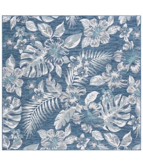 Safavieh Sunrise Ivory / Blue Grey SUN671 6 ft. 7 in. X 6 ft. 7 in. Square Rug