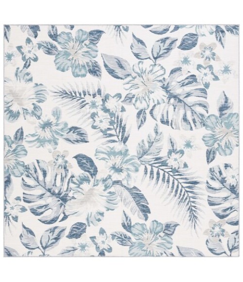 Safavieh Sunrise Ivory / Blue Grey SUN671 6 ft. 7 in. X 6 ft. 7 in. Square Rug