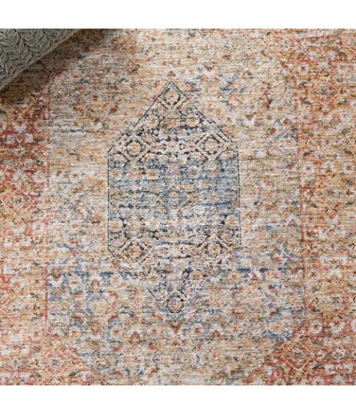Safavieh Silverado Blue / Rust Rug SVD106 9 ft. X 12 ft. Rectangle - Rugs Town Safavieh Silverado Blue / Rust SVD106 9 ft. X 12 ft. Rectangle Rug