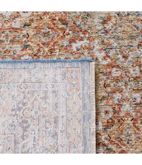 Safavieh Silverado Blue / Rust Rug SVD106 9 ft. X 12 ft. Rectangle - Rugs Town Safavieh Silverado Blue / Rust SVD106 9 ft. X 12 ft. Rectangle Rug
