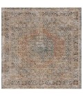 Safavieh Silverado Blue / Rust SVD106 6 ft. 4 in. X 6 ft. 4 in. Square Rug