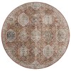 Safavieh Silverado Rust / Blue SVD108 6 ft. 4 in. X 6 ft. 4 in. Round Rug