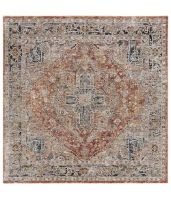 Safavieh Silverado Rust / Blue SVD110 6 ft. 4 in. X 6 ft. 4 in. Square Rug