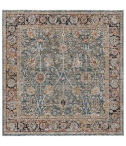 Safavieh Silverado Blue / Rust SVD112 6 ft. 4 in. X 6 ft. 4 in. Square Rug