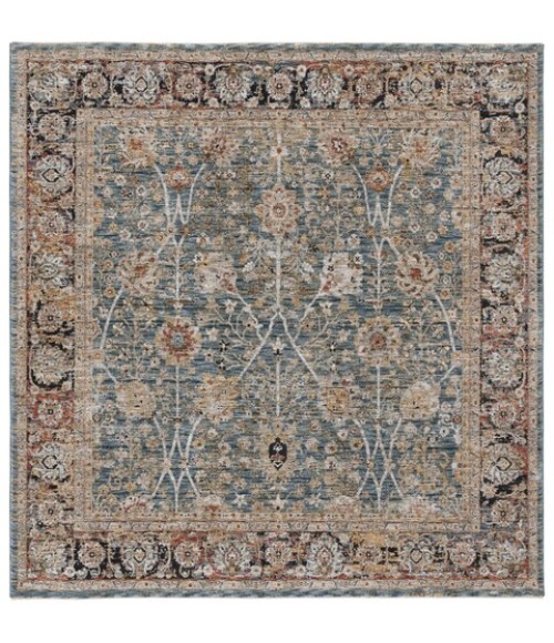 Safavieh Silverado Blue / Rust SVD112 6 ft. 4 in. X 6 ft. 4 in. Square Rug