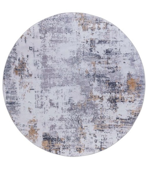 Safavieh Tacoma Grey / Gold Rug TAC863 6 ft. X 6 ft. Round - Rugs Town Safavieh Tacoma Grey / Gold TAC863 6 ft. X 6 ft. Round Rug