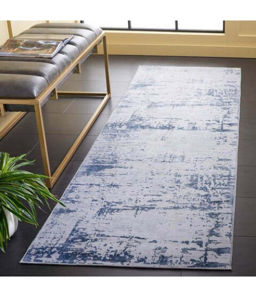 Safavieh Tacoma Grey / Navy Rug TAC864 2 ft. 6 in. X 8 ft. Runner - Rugs Town Safavieh Tacoma Grey / Navy TAC864 2 ft. 6 in. X 8 ft. Runner Rug