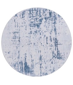 Safavieh Tacoma Grey / Navy TAC864 6 ft. X 6 ft. Round Rug