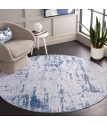 Safavieh Tacoma Grey / Navy TAC864 6 ft. X 6 ft. Round Rug