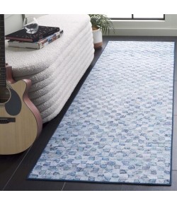 Safavieh Tacoma Grey / Aqua TAC917 2 ft. 6 in. X 8 ft. Runner Rug