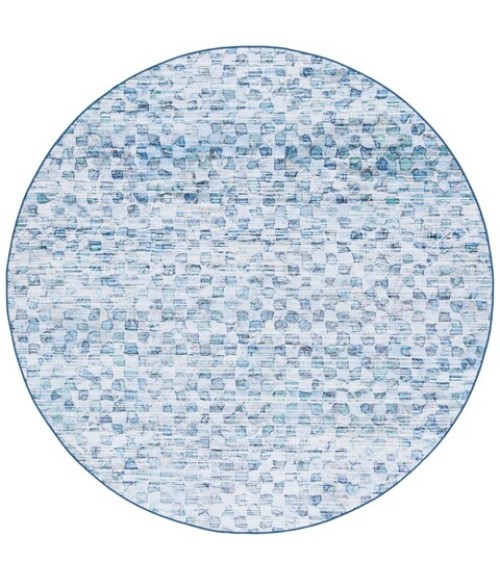 Safavieh Tacoma Grey / Aqua Rug TAC917 6 ft. X 6 ft. Round - Rugs Town Safavieh Tacoma Grey / Aqua TAC917 6 ft. X 6 ft. Round Rug