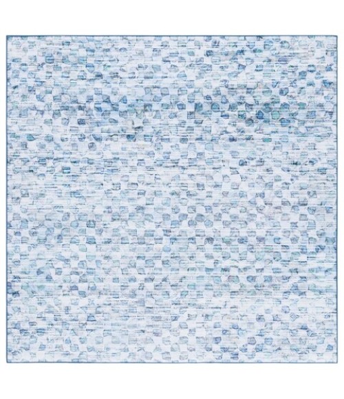 Safavieh Tacoma Grey / Aqua Rug TAC917 6 ft. X 6 ft. Square - Rugs Town Safavieh Tacoma Grey / Aqua TAC917 6 ft. X 6 ft. Square Rug