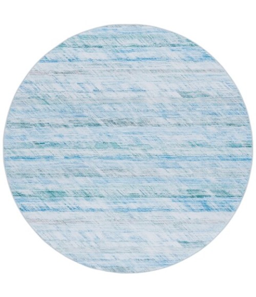 Safavieh Tacoma Grey / Aqua TAC919 6 ft. X 6 ft. Round Rug