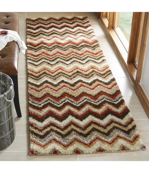 Safavieh Tahoe Beige / Brown TAH477 2 ft. 6 in. X 8 ft. Runner Rug