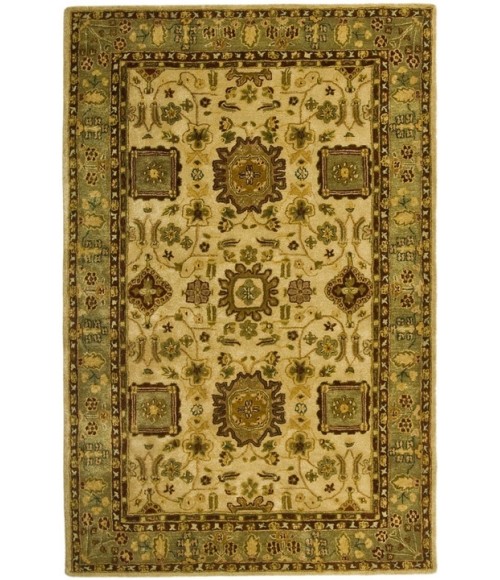 Safavieh Taj Mahal Ivory / Green Rug TJM106 6 ft. X 6 ft. Round - Rugs Town Safavieh Taj Mahal Ivory / Green TJM106 6 ft. X 6 ft. Round Rug