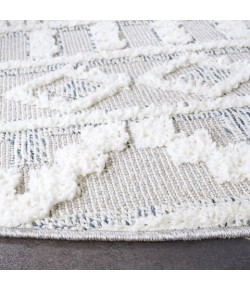 Safavieh Trends Grey / Ivory TRD124 6 ft. 7 in. X 6 ft. 7 in. Round Rug