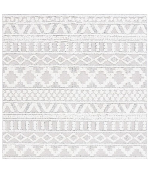 Safavieh Trends Grey / Ivory TRD124 6 ft. 7 in. X 6 ft. 7 in. Square Rug