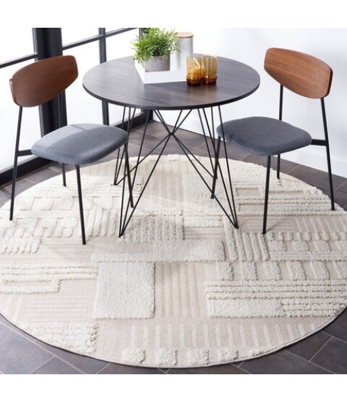 Safavieh Trends Beige / Ivory Rug TRD126 8 ft. X 8 ft. Round - Rugs Town Safavieh Trends Beige / Ivory TRD126 8 ft. X 8 ft. Round Rug
