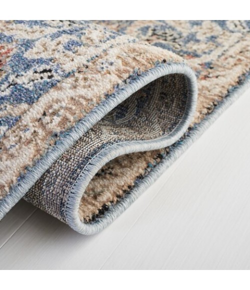 Safavieh Vivaldi Navy / Ivory VIV516 6 ft. 7 in. X 6 ft. 7 in. Square Rug