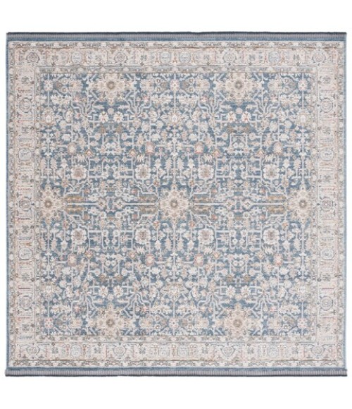 Safavieh Vivaldi Light Blue / Ivory VIV546 6 ft. 7 in. X 6 ft. 7 in. Square Rug