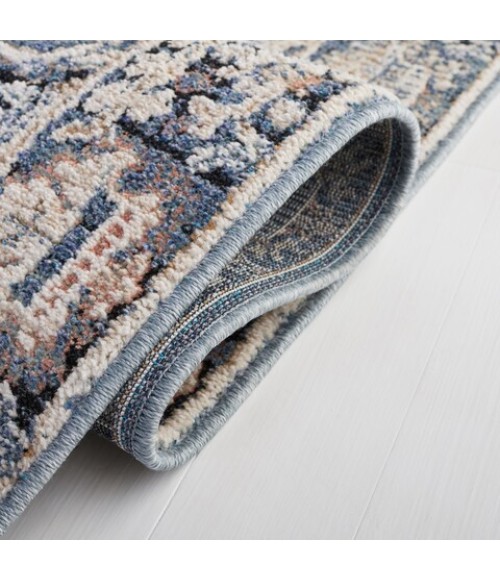 Safavieh Vivaldi Navy / Rust Rug VIV562 9 ft. X 12 ft. Rectangle - Rugs Town Safavieh Vivaldi Navy / Rust VIV562 9 ft. X 12 ft. Rectangle Rug