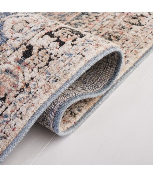 Safavieh Vivaldi Blue / Rust Rug VIV565 2 ft. 2 in. X 8 ft. Runner - Rugs Town Safavieh Vivaldi Blue / Rust VIV565 2 ft. 2 in. X 8 ft. Runner Rug
