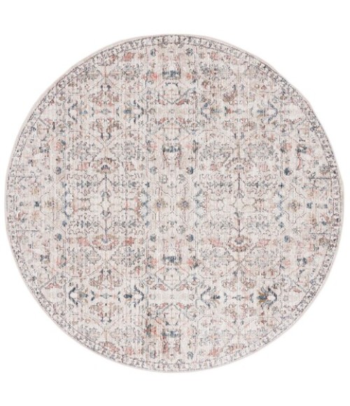 Safavieh Vivaldi Beige / Blue Rust VIV568 6 ft. 7 in. X 6 ft. 7 in. Round Rug