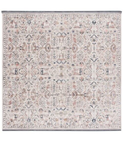 Safavieh Vivaldi Beige / Blue Rust VIV568 6 ft. 7 in. X 6 ft. 7 in. Square Rug