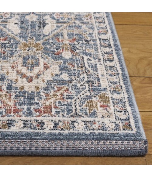 Safavieh Vivaldi Light Blue / Ivory VIV568 6 ft. 7 in. X 6 ft. 7 in. Round Rug